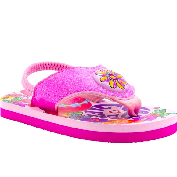 NWT TROLLS Light-Up Flip Flop Sandals Toddler Girls 9-10 (L) LAST PAIR! - Picture 1 of 12